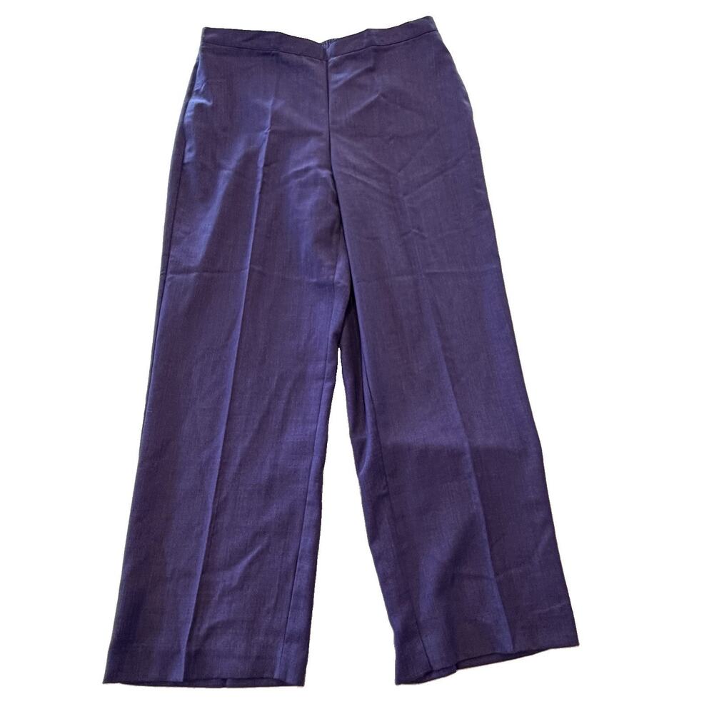 NWT Alfred Dunner Womens 12P Petite Purple Classic Fit Pull On Pants Wisteria